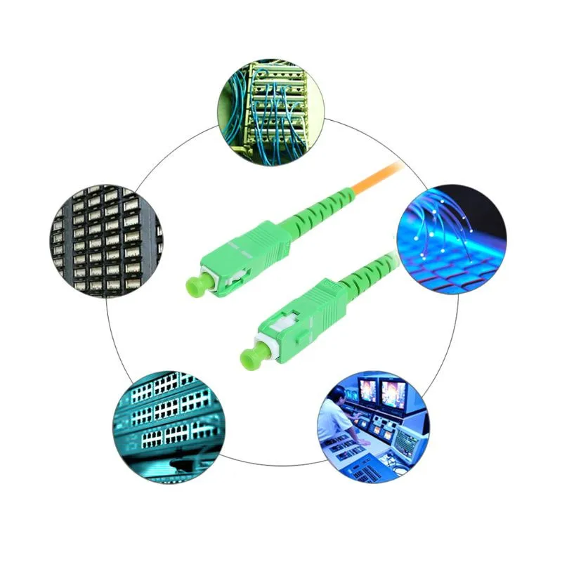 SC/APC-SC/APC-SM Sợi Dây Dây Nhảy Cáp SM Simplex Chế Độ Đơn Quang Cho Mạng 1M, 2M, 3M, 5M, 10M