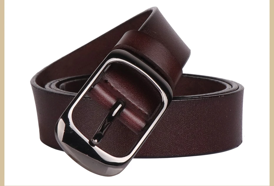 100 cm 105 cm 110 cm 115 cm Männer Frauen Echtes Leder Gürtel Reine Farbe Rot Gürtel Top Qualität Jeans Casual alle Spiel Dornschließe 2025 – Detail 7