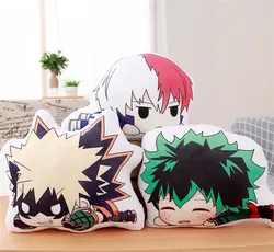 Almohada de felpa con estampado de dibujos animados para adultos y niños, Boku No Academia Midoriya Izuku, cosplay, Kawaii