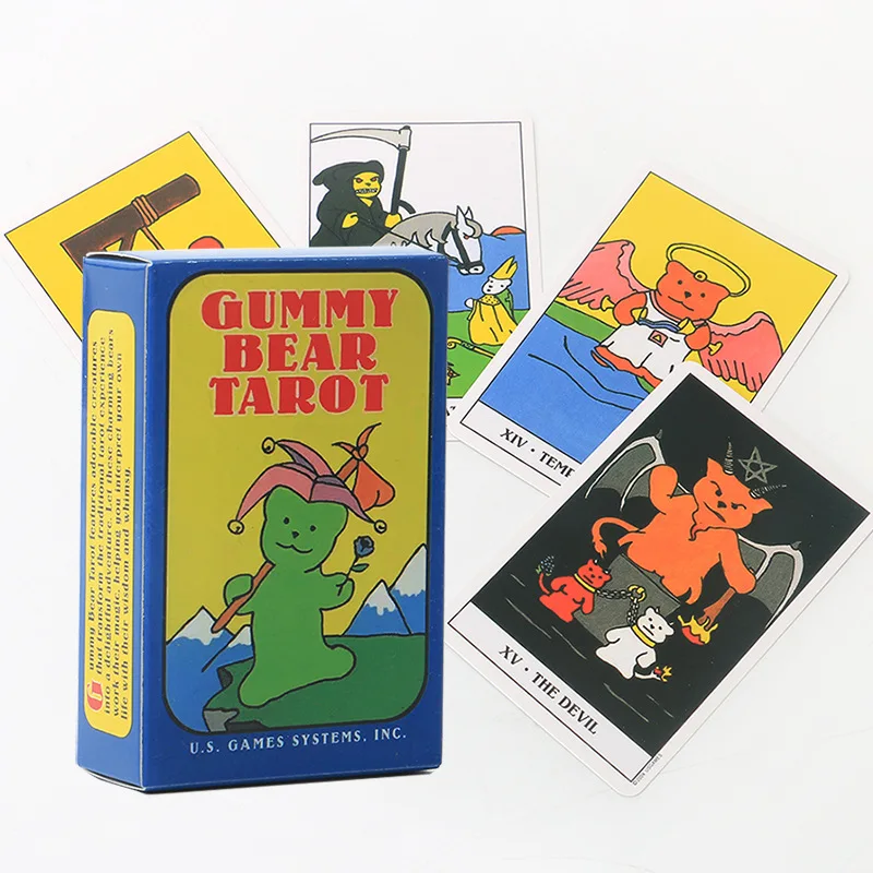 Tarot karten von Gummibärchen Orakel deck Brettspiele PDF-Reiseführer für den persönlichen Gebrauch