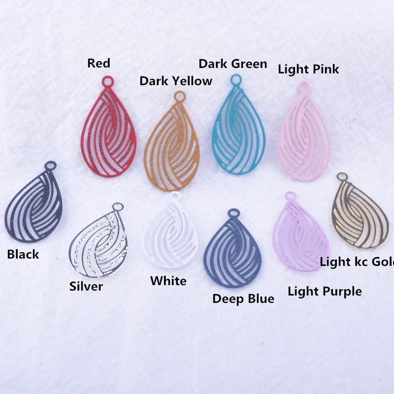 100pcs AC6867 10*18mm Small Water Drop Charms DIY Jewelry Making Equipment