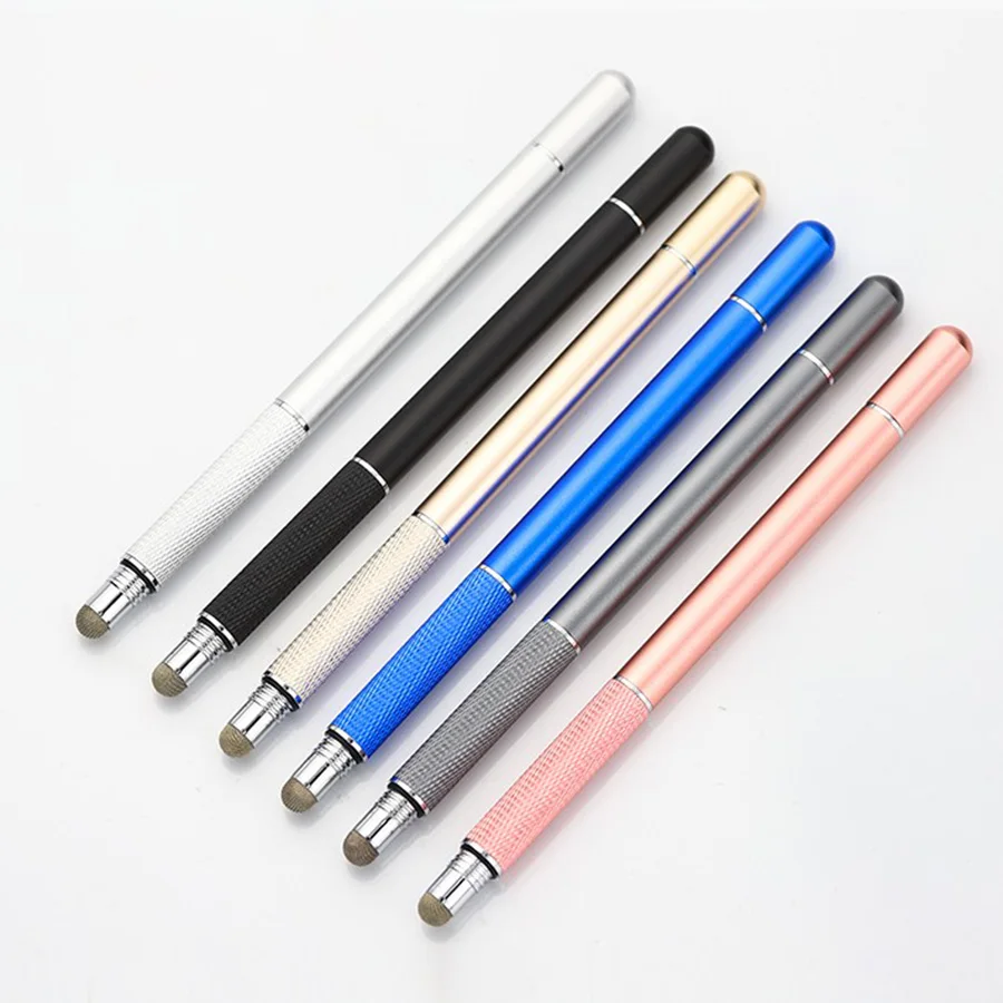Metall Disc Tipps Hohe Kunden Logo Touch Stift Präzision 2 in 1 Stylus Stift für Handy