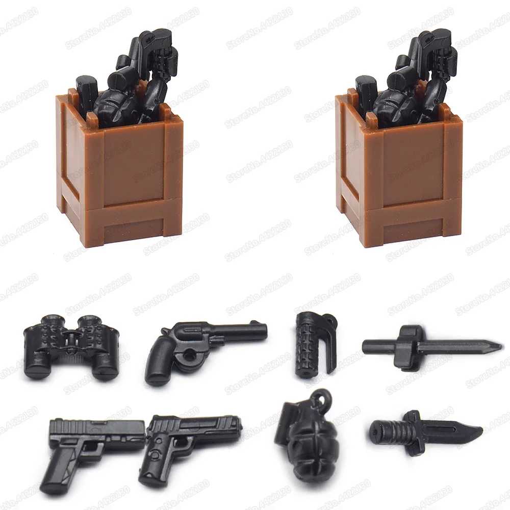 Armes blocs de construction militaire policiers spéciaux figurines Mini base armes à feu modèle Force Pubg Ww2 Moc enfant cadeau de noël jouet