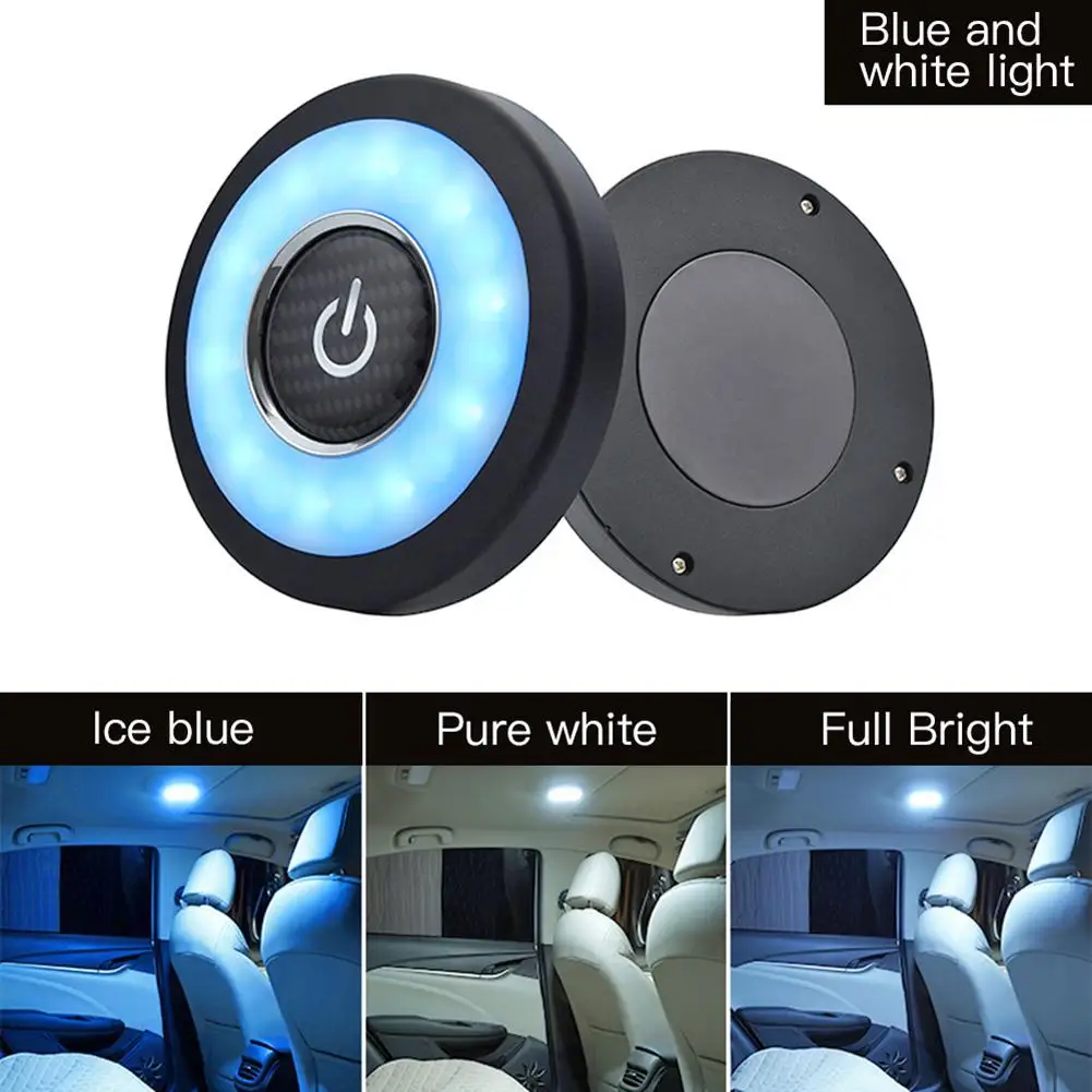 

New Rechargeable Arrival Car Interior Light LED Dome Light White Ice Blue USB Charging Reading Light Truck Living Room Light