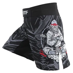 SOTF MMA tecnología geométrica cabeza de serpiente Fitness transpirable boxeo pantalones cortos Tigre Muay Thai mma pantalones cortos kickboxing lucha sanda