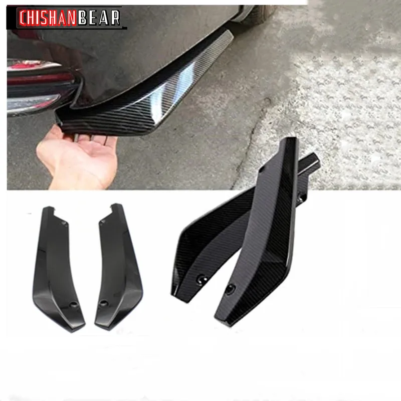 

Car Rear Bumper,of Universal Rear Trunk Lip Spoiler Canard Wing BodySpoilerAnti-crash Diffuser Lip Wrap Angle Splitter Protector