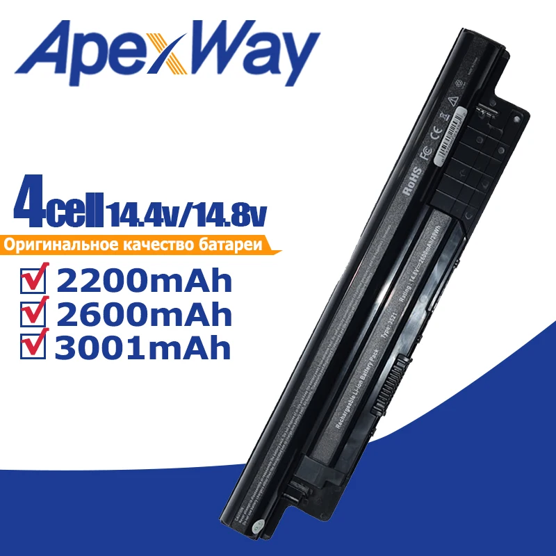 Apexway 14.8V 3200 mAh Laptop Battery XCMRD For Dell Inspiron 17R 5721 17 3721 15R 5521 15 3521 14R 5421 14 3421 MR90Y