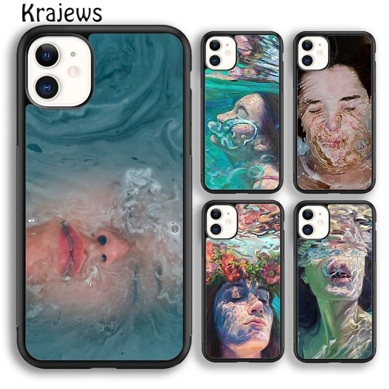 Abstract Art Underwater Boy Girl Phone Case Cover For iPhone 15 SE2020 14 6 7 8 plus XS XR 11 12 mini 13 pro max coque Fundas