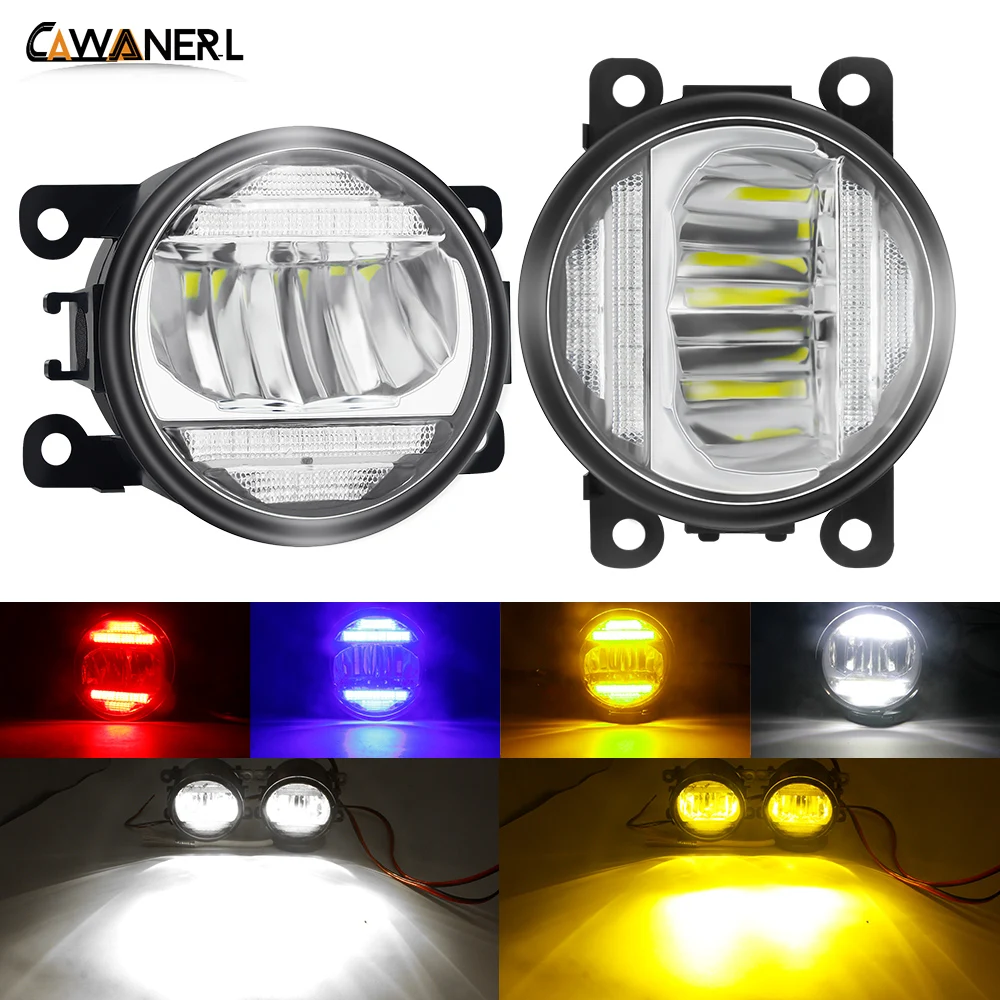 2in1 LED Fog Light + Daytime Running Light For Land Rover Range Rover Freelander Discovery Car Front Bumper Fog Lamp DRL H11 12V