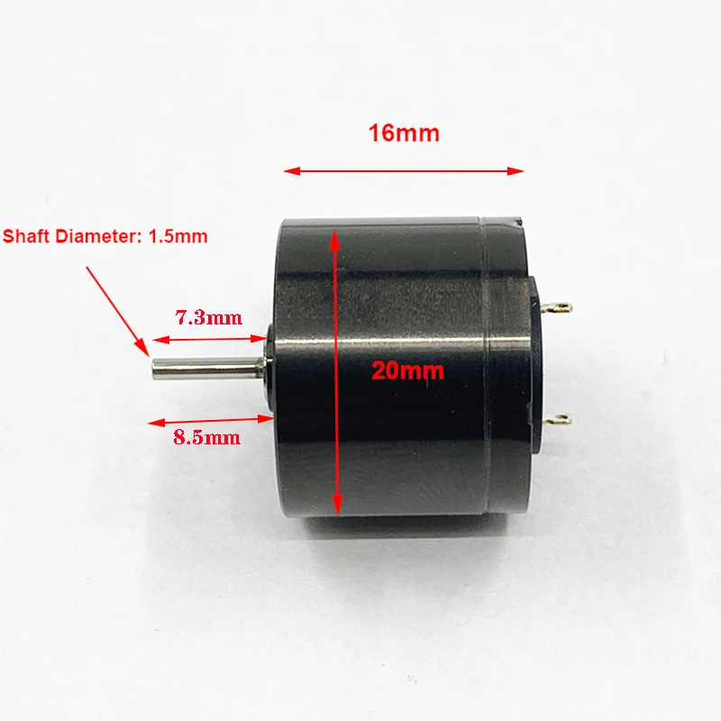 Forte magnético Coreless elétrico DC Motor, 12V, 12000RPM, motor de alta velocidade para máquina de tatuagem, 20mm * 16mm, 2016