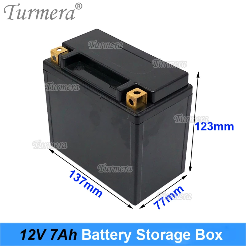 Turmera 12V Battery Storage Box Apply to 7Ah 10Ah 20Ah for Motorcycle Battery and 12V 24V Uninterrupted Power Supply Replace Use