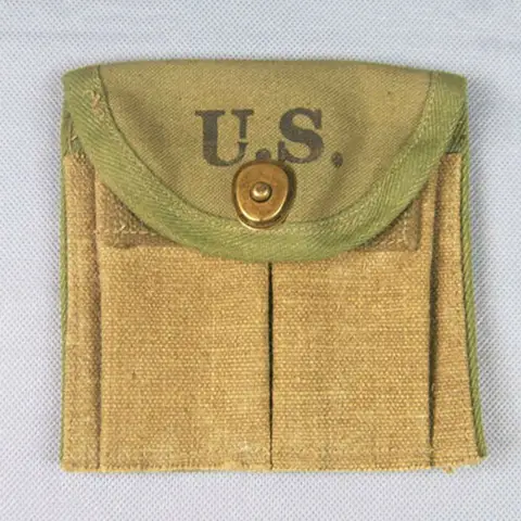 Souvenir WWII WW2 US Army M1 Carbine Ammo Canvas Pouch America Waist bag