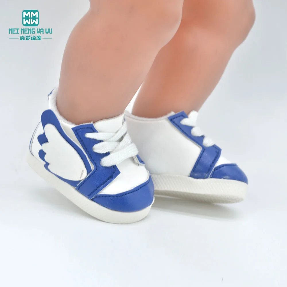 Mini 7.5cm Toys Doll shoes Fashion Sports shoes wool boots for 43cm New Born dolls accessories and American doll