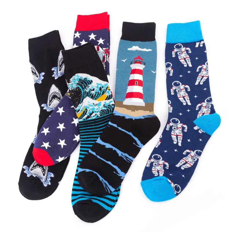 Wholesale prices colorful women and men cotton socks Fashion printed funny socks All seasons Best gifts Drop shipping