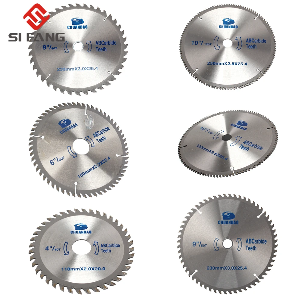 4-14 "piła tarczowa tarcza do cięcia drewna 110mm-350mm tarcza do cięcia ze stopu do drewna i aluminium