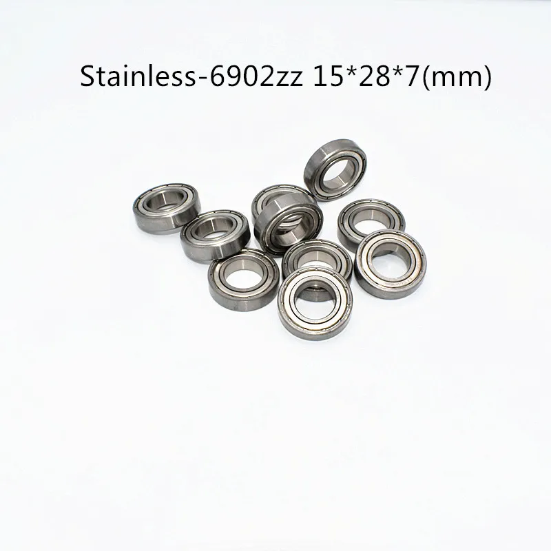 

Stainless steel bearing S6902ZZ 10 Pieces 15*28*7(mm) antirust metal sealed High speed Mechanical equipment parts