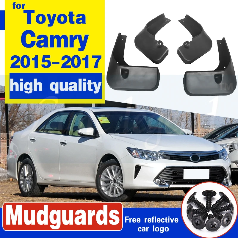 Mudflaps Splash Guards Mud Flap Front Rear Mudguards Fender Accessories Set Molded Car Mud Flaps For Toyota Camry 2015 2016 2017