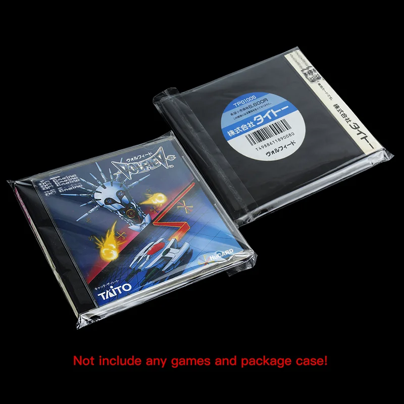 100 pz NEC PC Engine HuCard Jewel Case Game Box Protector manica richiudibile OPP termoretraibile avvolgere sacchetti di plastica per Turbografx16 Cartri