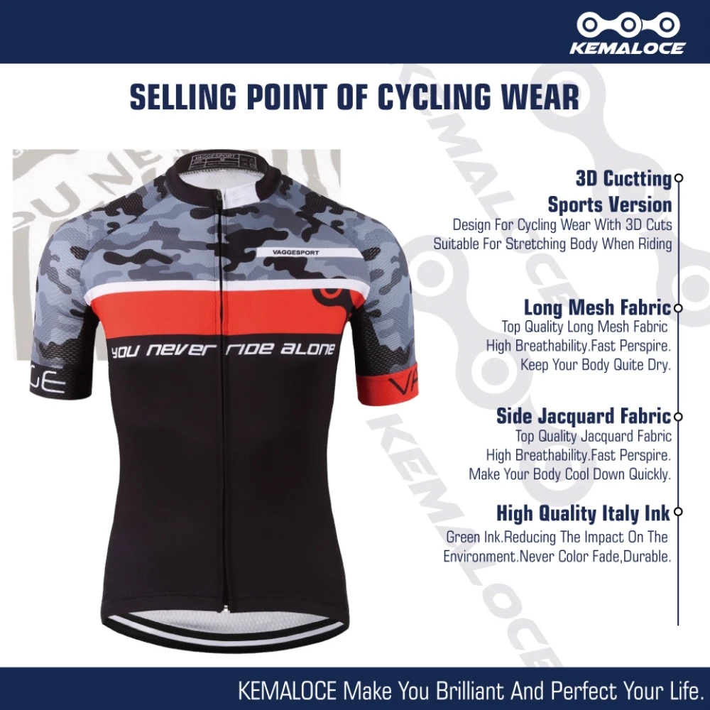 KEMALOCE Cycling Jersey Team 2022 Pro Tour Crane Race China Original Bicycle Shirts Wear Men Equipment Professional Bike Clothes