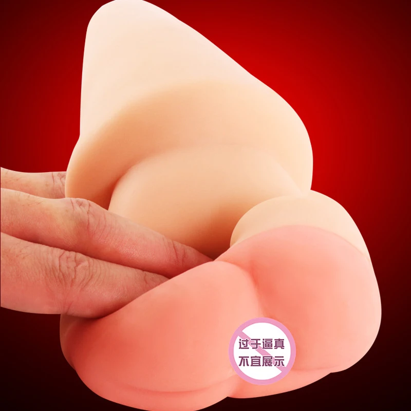 Vagina Real Pussy with Big Anal Plug Male Masturbator Artificial Vaginal Masturbation Cup Butt Plug Adult Sex Toys for Men Women