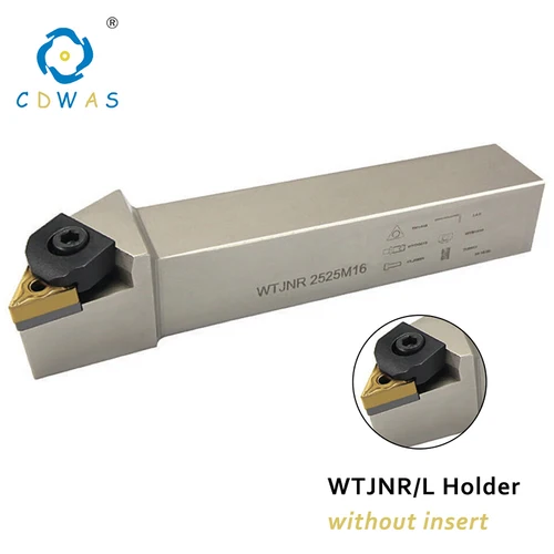 Imagen 2 del producto WTJNR-portaherramientas de torneado externo, cortador de torno CNC WTJNR2020K16 WTJNR2525M16 para herramientas de torneado, insertos de carburo, TNMG160404