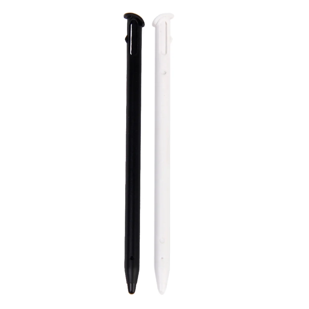 Plastic Stylus Touch Screen Pen for New Nintendo 3DS Accessory Pack of 2 Black and white
