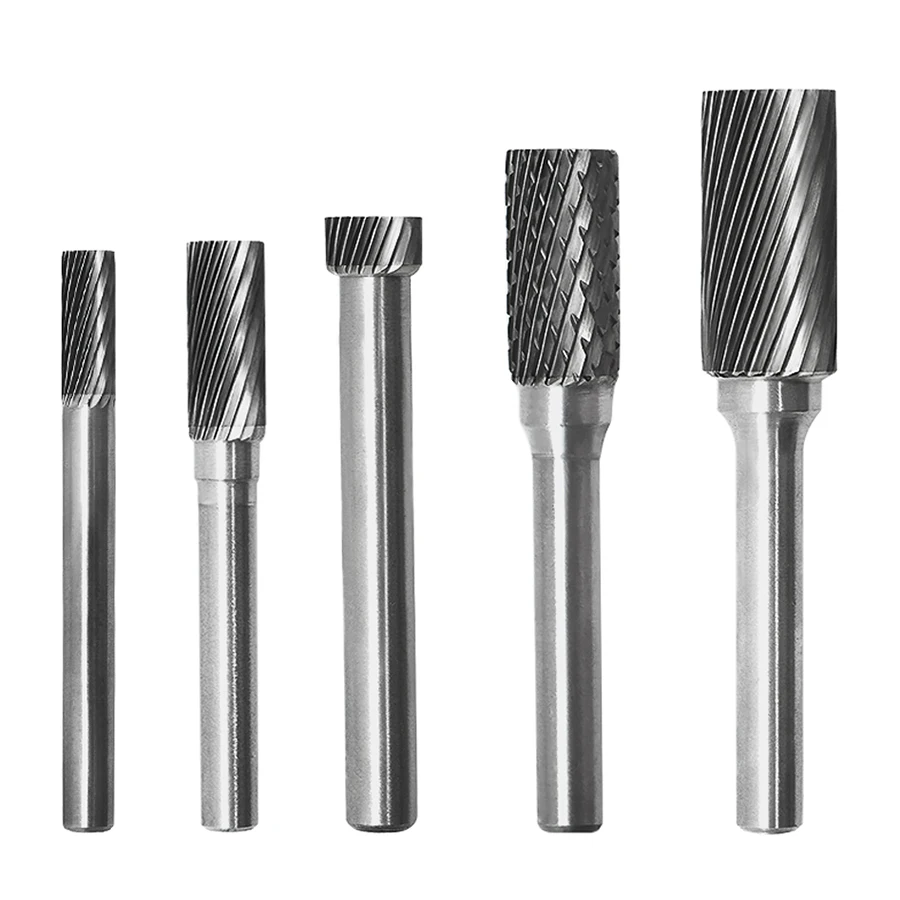 Carbide Rotary File Metal Tungsten Steel Grinding Head Cylindrical 6mm AE AX AEX A1020M06the carving head to polish the artifact