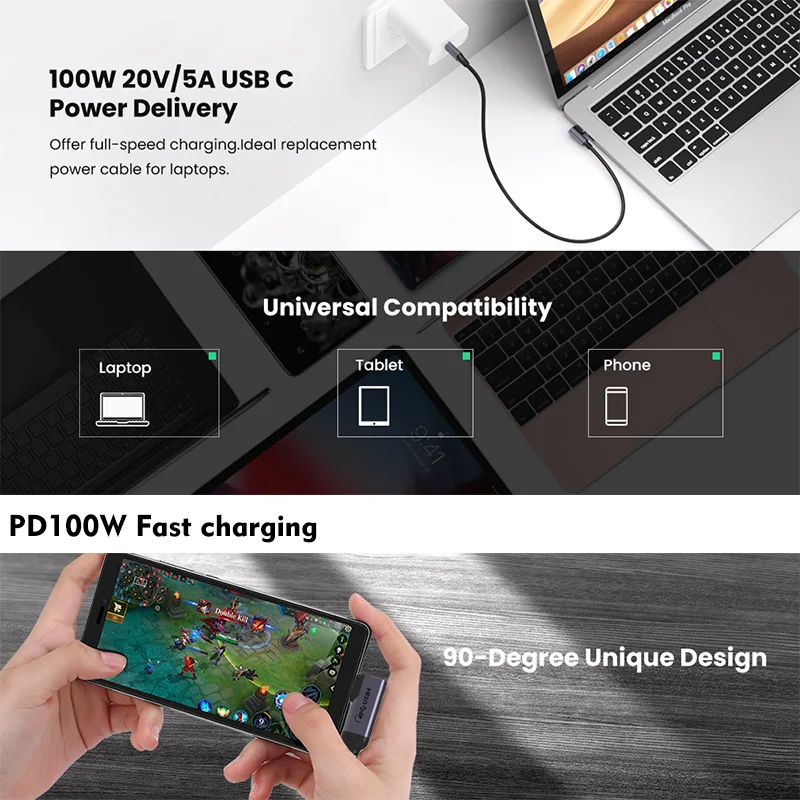 USB 4 Cable Compatible with Thunderbolt 3 PD Type C 100W 40Gbps 8K Data Transfer Fast Charging For Macbook Dell HP Iphone Ipad