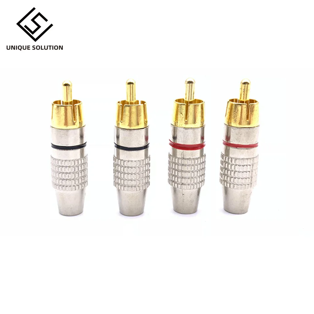 1/5/10pcs RCA Male Connector Non Solder plug Adapter for Audio Cable Plug Video CCTV camera Solder-Free high quantity