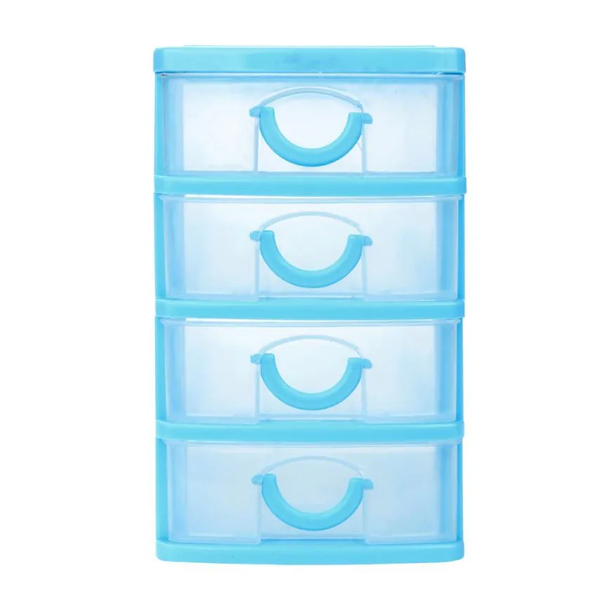 Durable Plastic Storage Case Box Mini Desktop Drawer Sundries Case Small Objects with Drawers Cosmetic Organizer Cases and Box