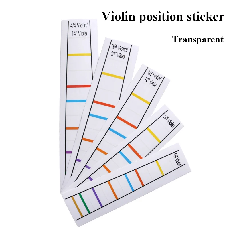USA Niedrigsteuer 1 Stk. 4/4-1/8 Griffbrett-Aufkleber Violine/Viola Tonhöhen-Positionsaufkleber Ohne Klebstoff Fingerpositionsaufkleber Übung – Detail 1