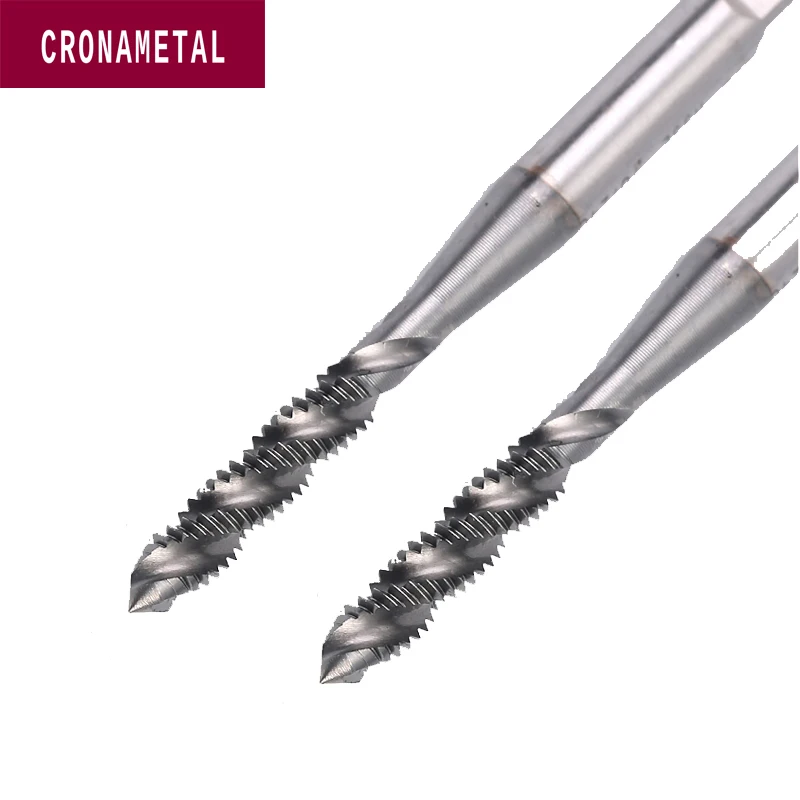 Cronametal HSSE Threading Tool Metric T502 special spiral flute thread tap for stainless steel TICN coating M3 M6 M8 screw tap