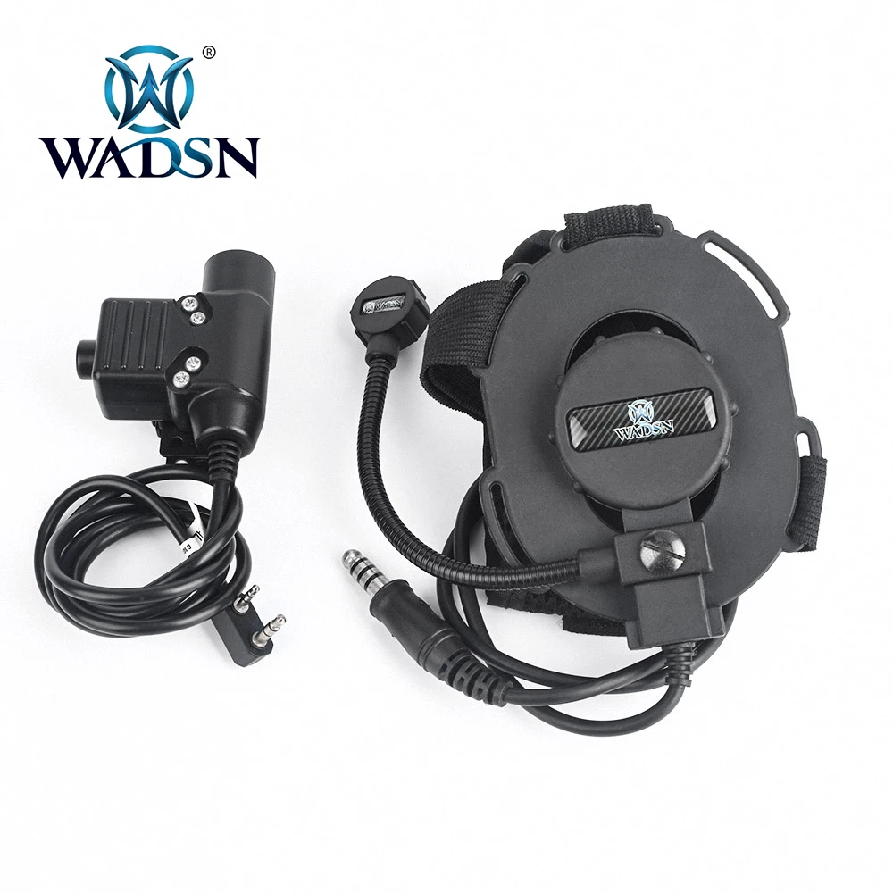 WADSN Bowman Evo III Softair Headsets Earphone Airsoft Headphone+Push To Talk U94 Tactical PTT Kenwood Adapter WZ183