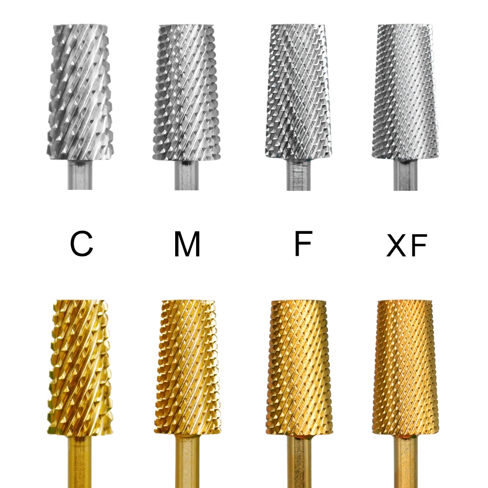 RolinStar 6.6 grand trapèze cônico baril or argent acier carbure fraise à ongles foret manucure pédicure