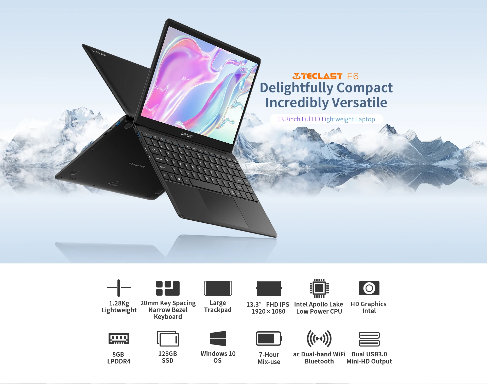 Teclast F6 Laptop Intel Gemini Lake 13.3\