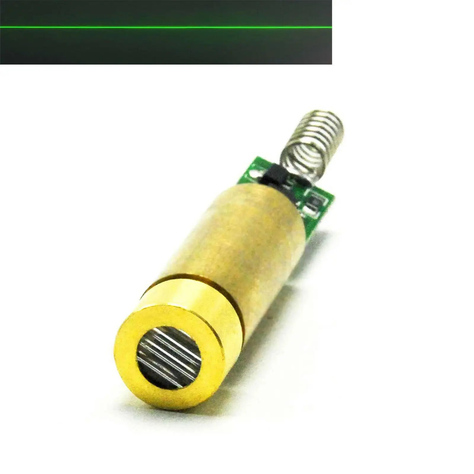 INDUSTRIAL/LAB Brass 532nm 100mW 3.7-4.2V Green Line Diode Laser Module w/Driver