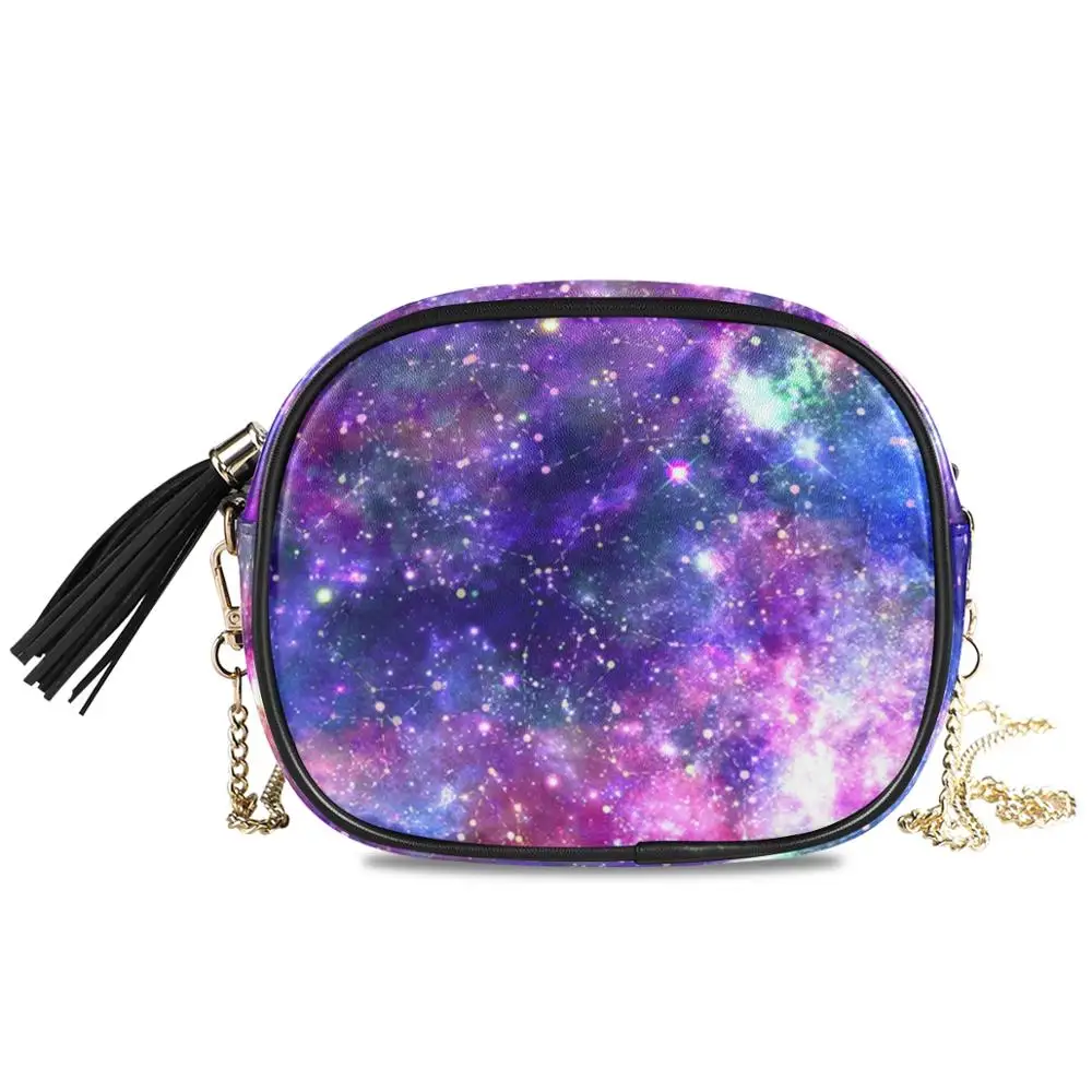 

Small Handbag For Women Mini Galaxy Nebula Night Shoulder Bag Leather Crossbody Tote Bag Luxury Design Hand Bag Women 2020 Trend