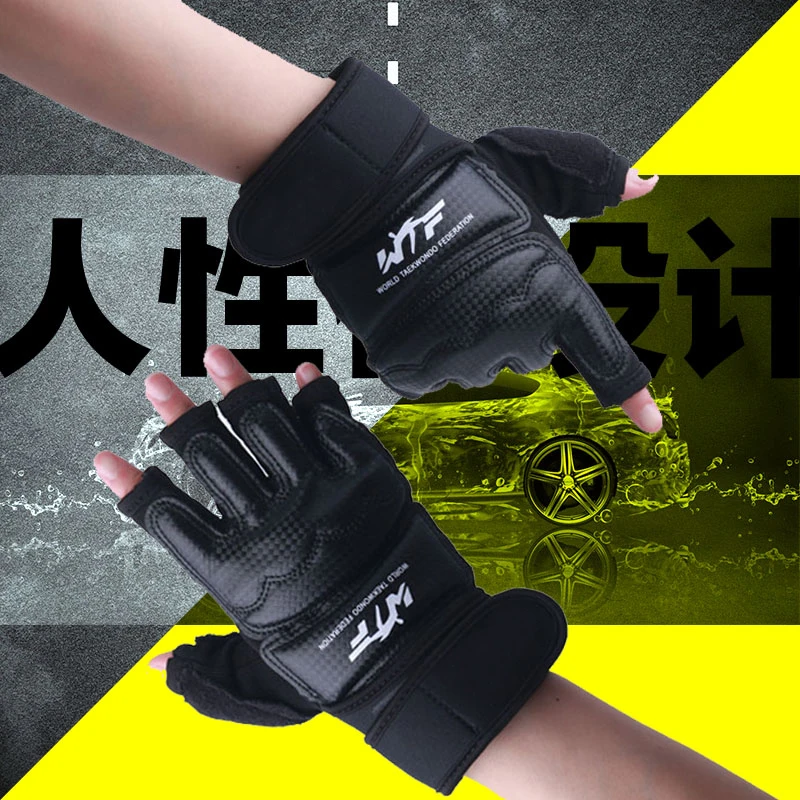 New Adult Kids Children half finger Boxing Gloves Mitts Sanda Karate Sandbag Taekwondo Protector Gloves semi-finger mma gloves