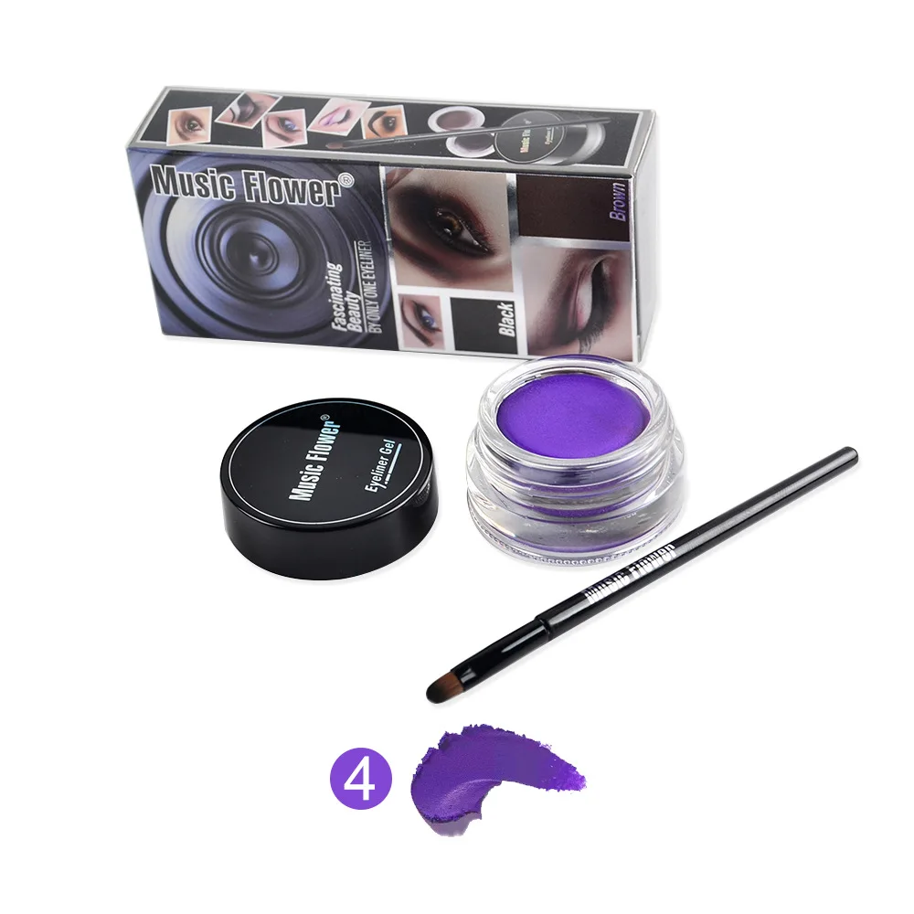 Music flowe Eyeliner colore duraturo impermeabile e resistente al sudore non sbavato cosmetici M5035