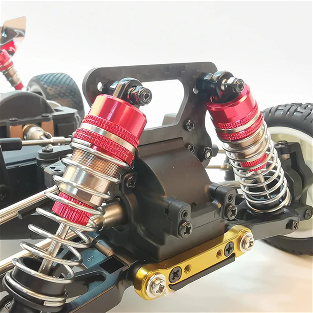 Para 1/10 Para WLtoys 104001   Juego de tablero de torre de choque inferior de fibra de carbono para coche trepador de control remoto, accesorio de repuesto de pieza de actualización RC