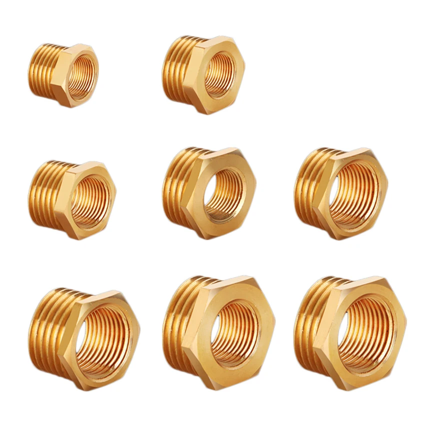 

Brass Reducer Pipe Fittings BSP 1/4" 3/8" 1/2" 3/4" 1" Male x Female Threaded Reducing Bushing Adapter Coupler Connector