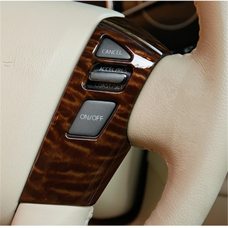 Car Styling Steering Wheel Decoration Trim Peach Wood Sticker For Nissan Patrol Y62 2013-2016 2017 2018 2019 Car Accessories