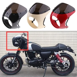 Motorcycle Protection Windshield Upper Fairing Wind Deflector Headlight Fairing Windshield Retro Racer Handlebar Headlight