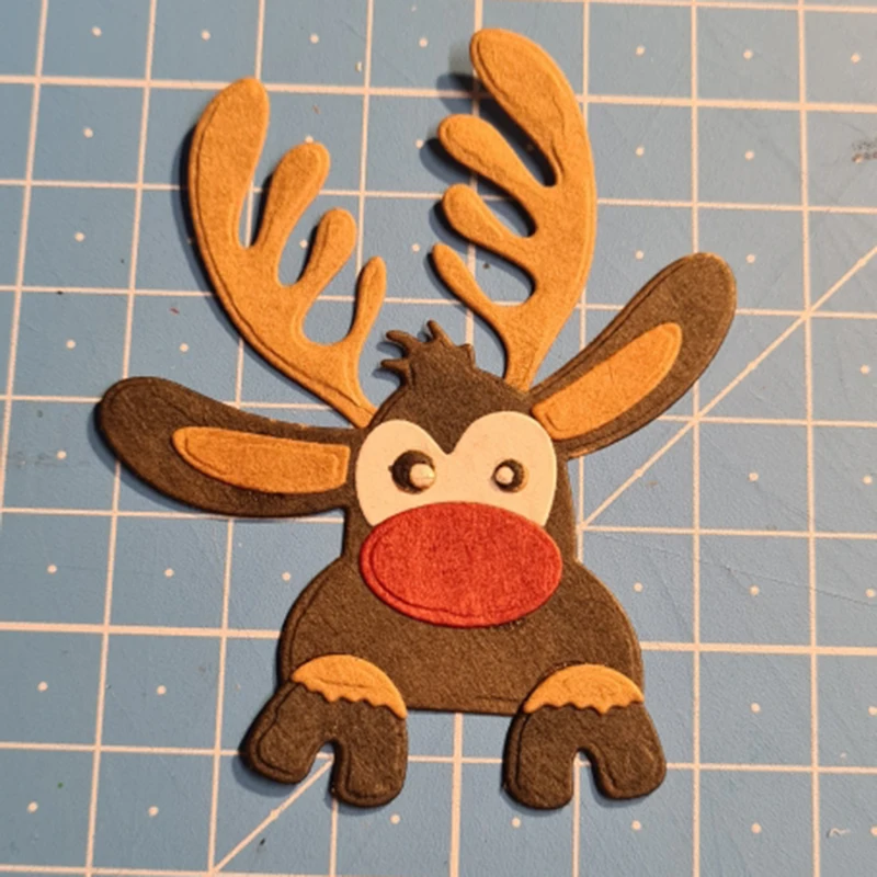 METAL CUTTING DIES Christmas Reindeer Rudolph Santa Claus Build up Scrapbook Card Paper Craft Stencil Punch Knife