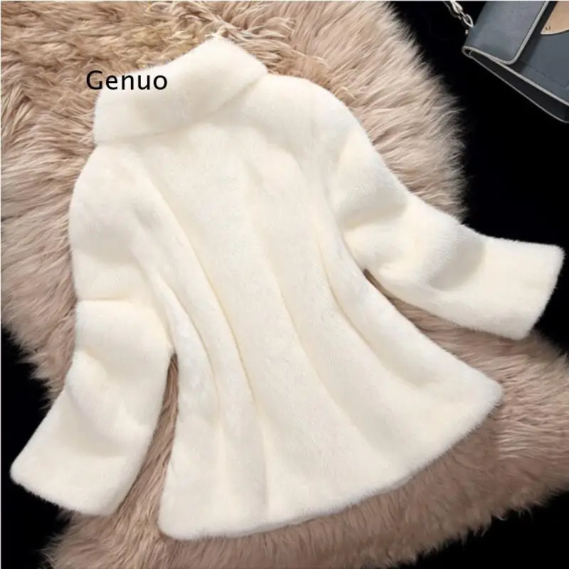 Large Size Women's Fashionable Fur Coat Winter New Hooded Artificial Fox Fur Long Section Leisure Mink Fur Coat