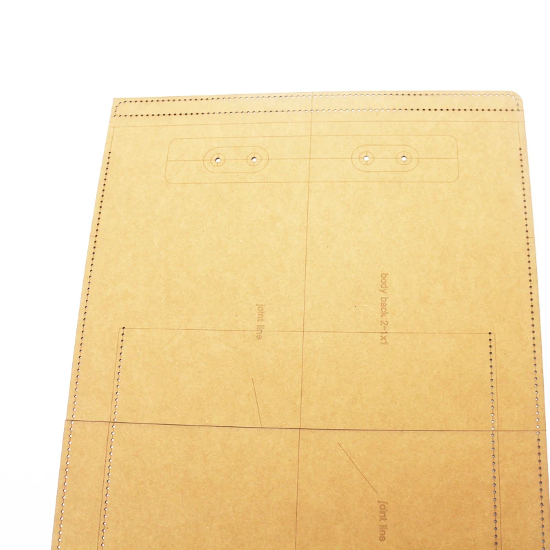 36x33x13cm Big Size DIY Leather Craft Bag Sewing Pattern 500gsm Height Weight Kraft Paper Cardboard Hollowed Template Set