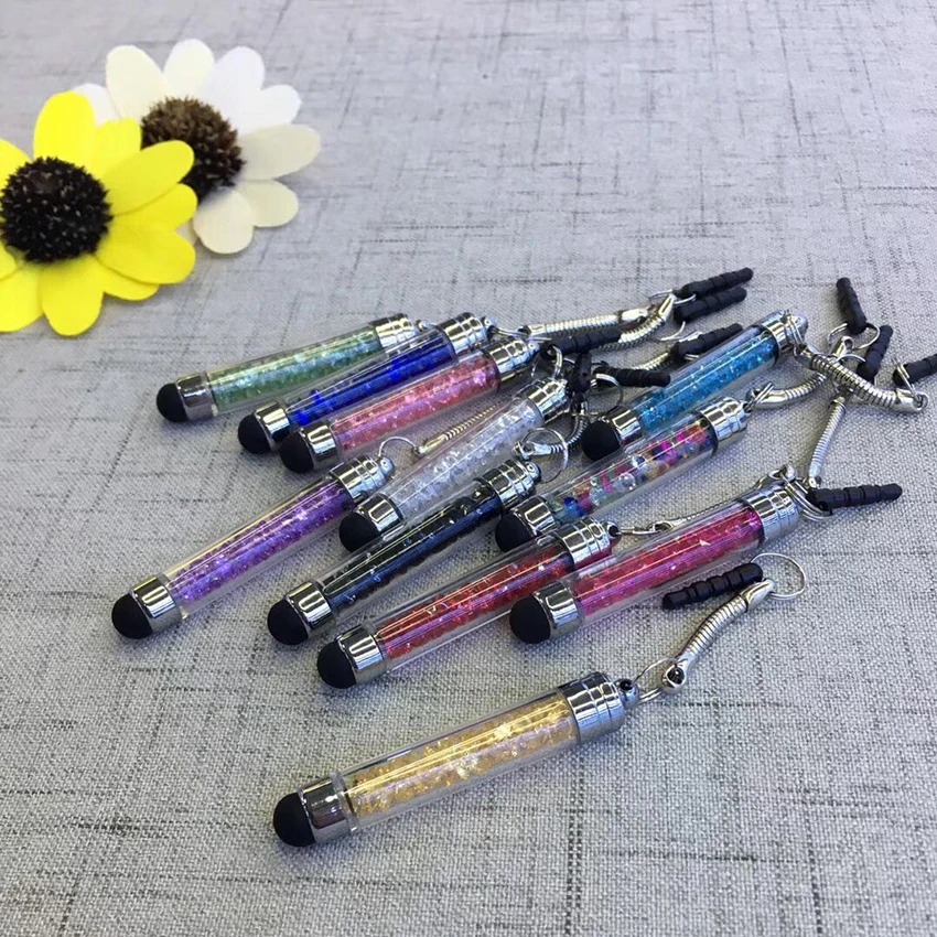 Rhinestone Stylus Pen with Dustproof Plug for Universal Touch Screens Devices, Capacitive Stylus for Tablet Smart Phones