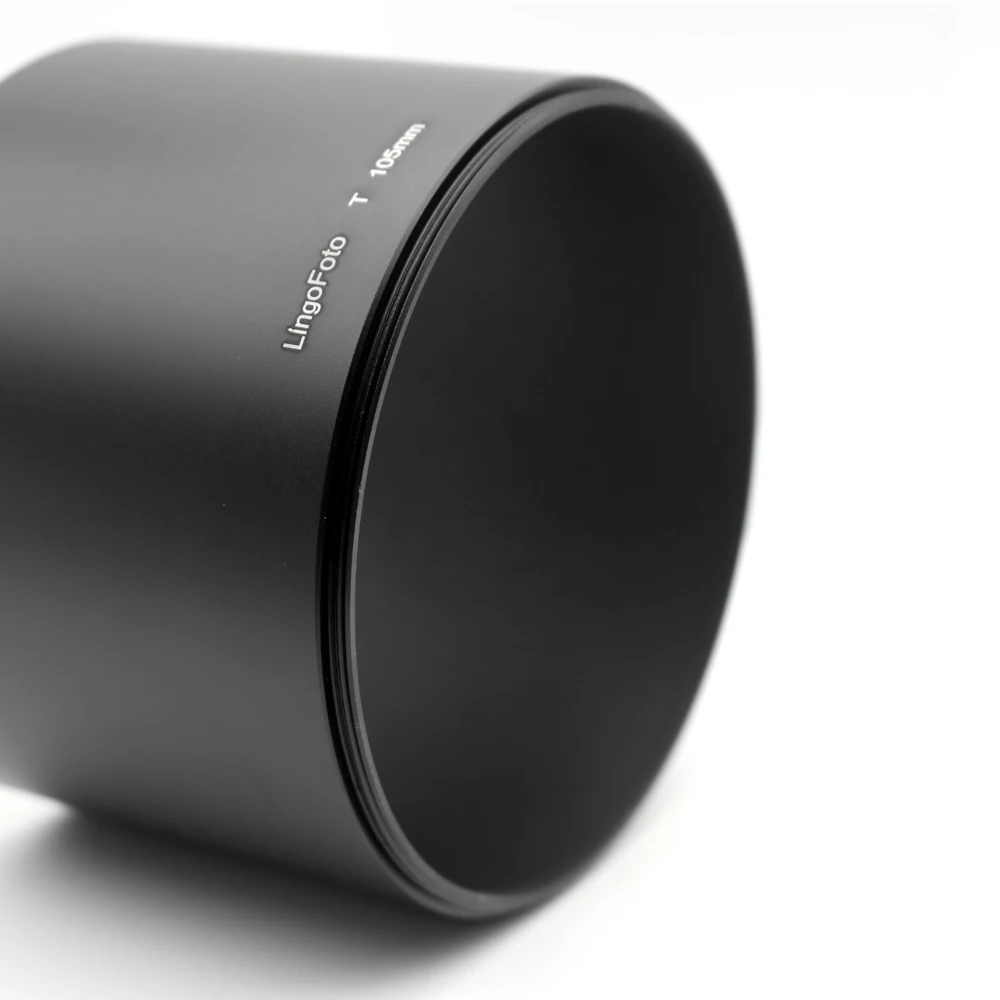 LingoFoto-cubierta de lente de Metal para teleobjetivo, rosca de 105mm(D)x 75mm(L), 105mm, rosca de filtro de 105mm