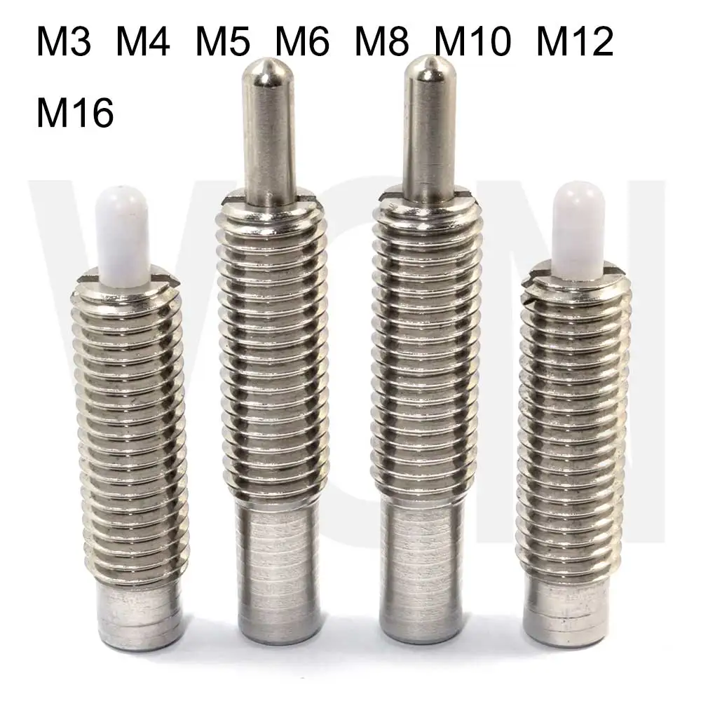 PJLK PJHK PJLW PJHW Spring Plungers pins screw ,Spring pins,304 stainless steel body, . M3M4M5M6M8M10M12M16 VCN515