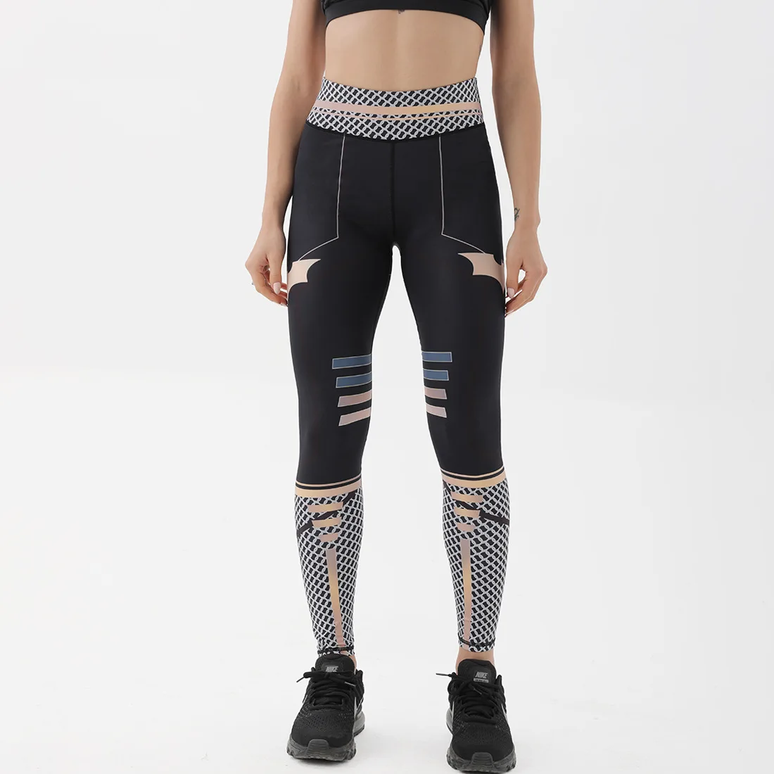Legginsy sportowe kobiety superbohater 3D drukowane joga spodnie wysokiej talii siłownia legginsy szybkie suche legginsy do biegania spodnie Slim kobiet